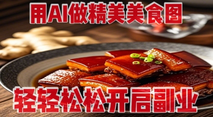 用AI做精美美食图，无需专业设备拍摄，轻轻松松开启副业-白戈学堂