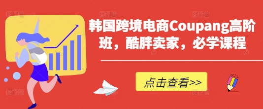 韩国跨境电商Coupang高阶班，酷胖卖家，必学课程-白戈学堂