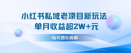 小红书私域项目新玩法，单月变现过W+-白戈学堂