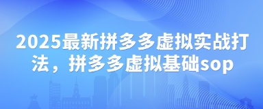 2025最新拼多多虚拟实战打法，拼多多虚拟基础sop-白戈学堂