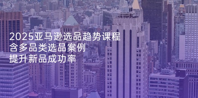 （14434期）2025亚马逊选品趋势课程，含多品类选品案例，提升新品成功率-白戈学堂