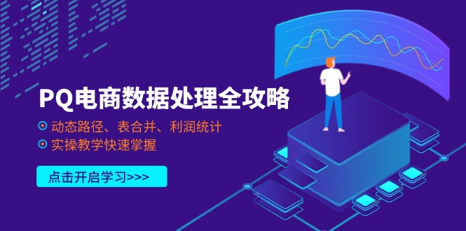 （14240期）PQ电商数据处理全攻略，动态路径、表合并、利润统计，实操教学快速掌握-白戈学堂