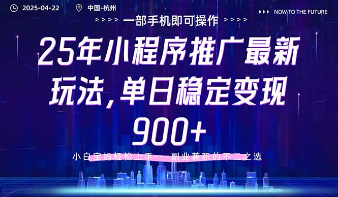 （14494期）25年小程序推广最新玩法，单日稳定变现900+，小白轻松上手-白戈学堂
