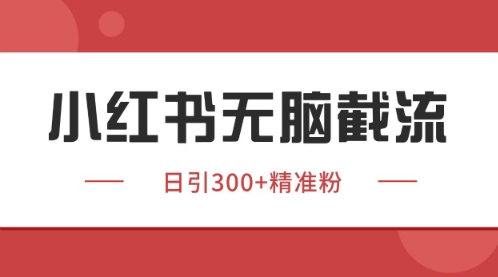 小红书只要你有同行就能获客，独家野路子获客玩法，暴力截流-白戈学堂