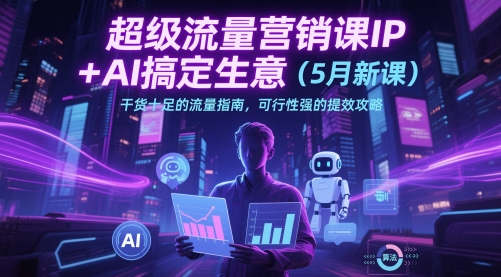 超级流量营销课IP+AI搞定生意（5月新课）干货十足的流量指南，可行性强的提效攻略-白戈学堂