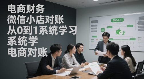 电商财务微信小店对账，从0到1系统学习电商对账-白戈学堂