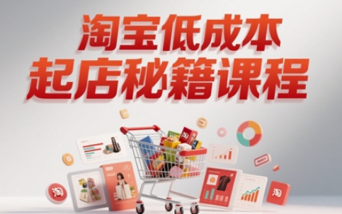 淘宝低成本起店系统课，助你快速起店，实现弯道超车-白戈学堂
