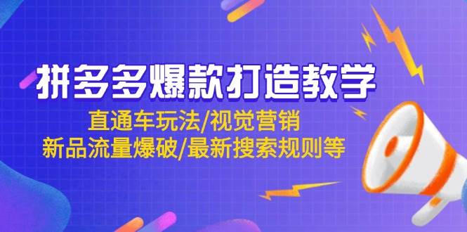 拼多多爆款打造教学：直通车玩法/视觉营销/新品流量爆破/最新搜索规则等-白戈学堂