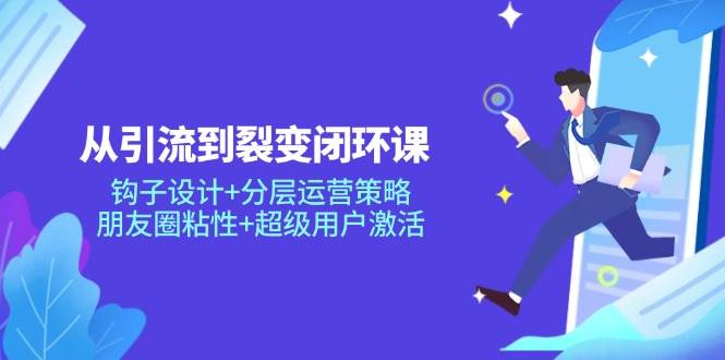 从引流到裂变闭环课：钩子设计+分层运营策略，朋友圈粘性+超级用户激活-白戈学堂