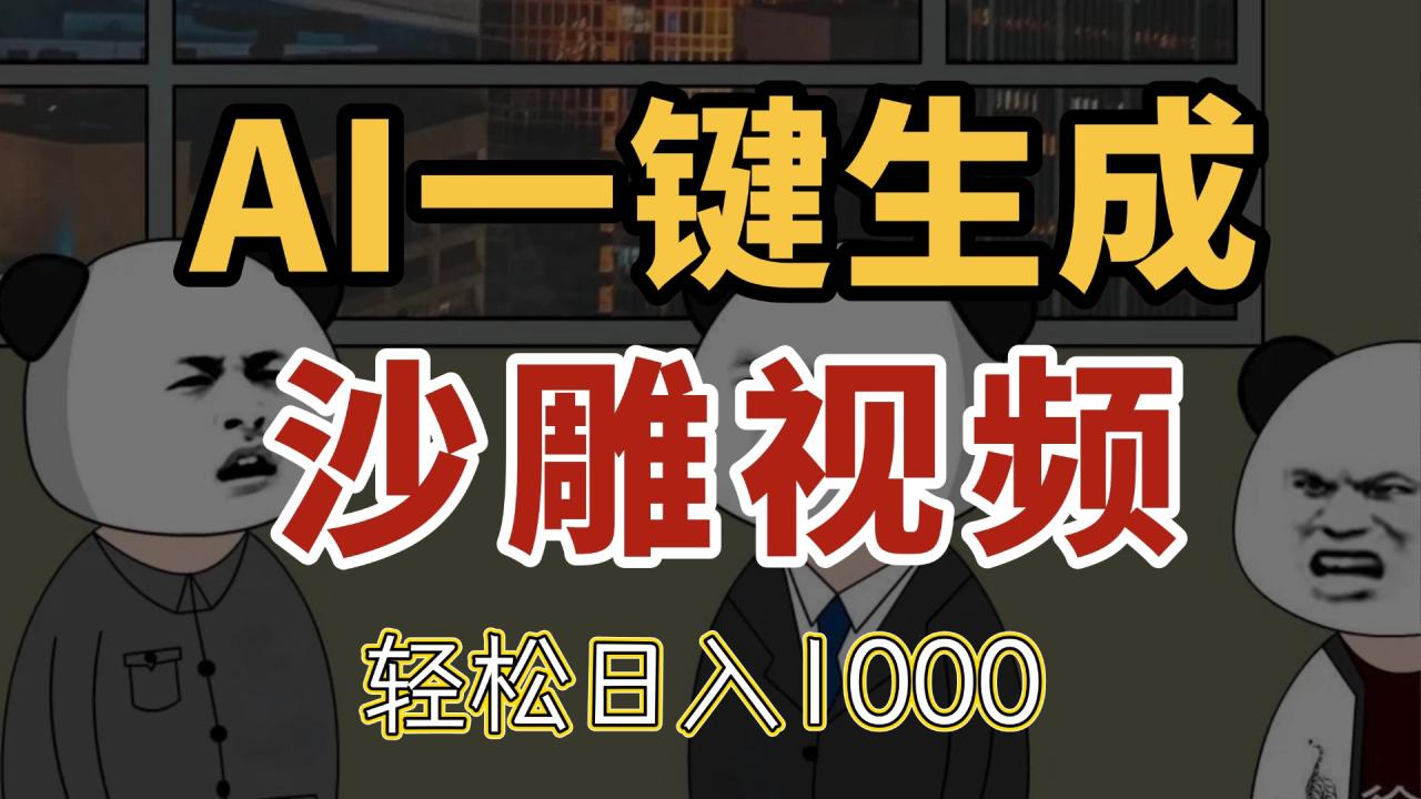（14756期）AI一键生成沙雕视频，一条视频千万播放，轻松日入1000-白戈学堂